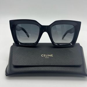 Authentic Celine Black Rectangle Acetate sunglasses